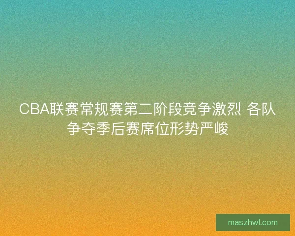 CBA联赛常规赛第二阶段竞争激烈 各队争夺季后赛席位形势严峻 CBA联赛常规赛第二阶段竞争激烈 各队争夺季后赛席位形势严峻